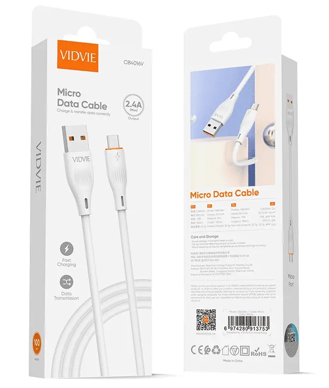 CABLE VIDVIE CB4016V 2.4A 1 M